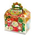 Новогодняя подарочная коробка "Ларец" с тиснением